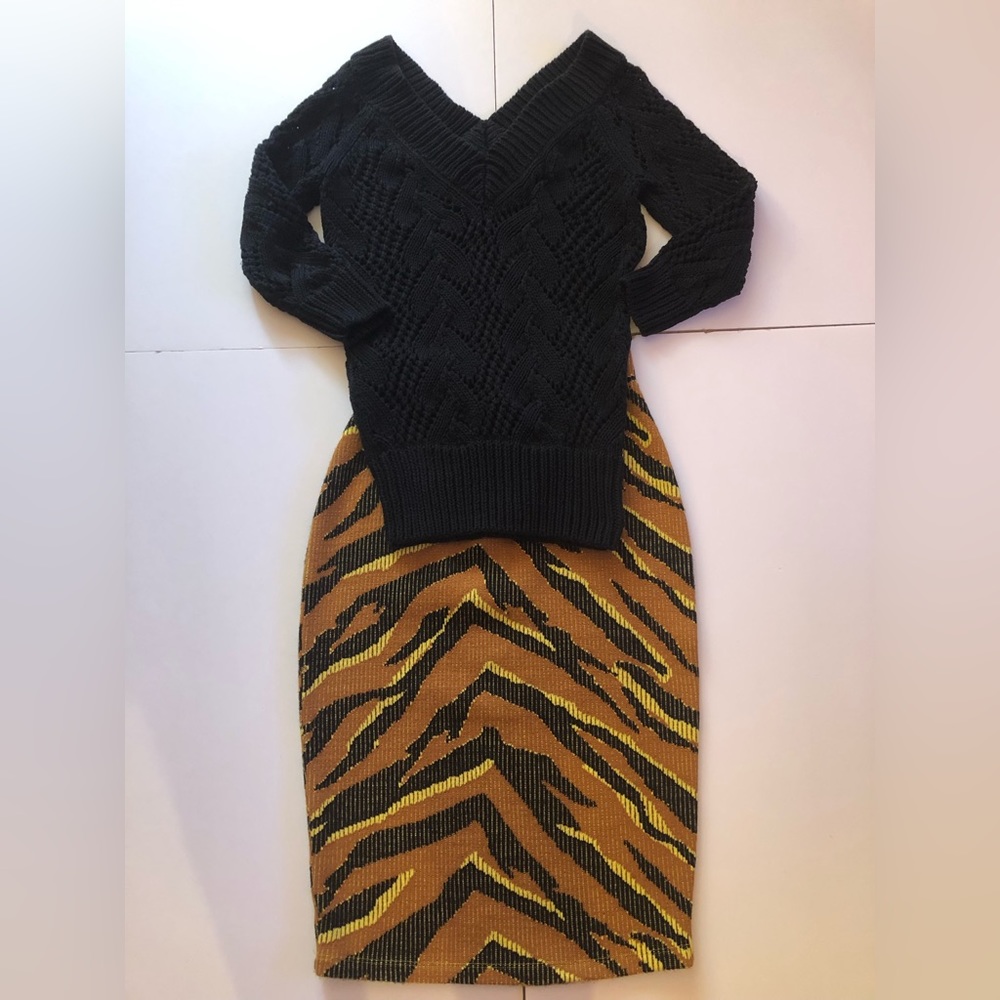 Free People Easy Tiger Midi Pencil Skirt in Sz XS EUC - Picture 3 of 3